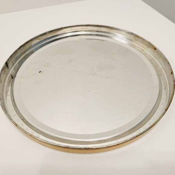 Vtg Holiday Christmas Reindeer Celestial Moon Stars Blue Gold Cookie Tin - Picture 5 of 8